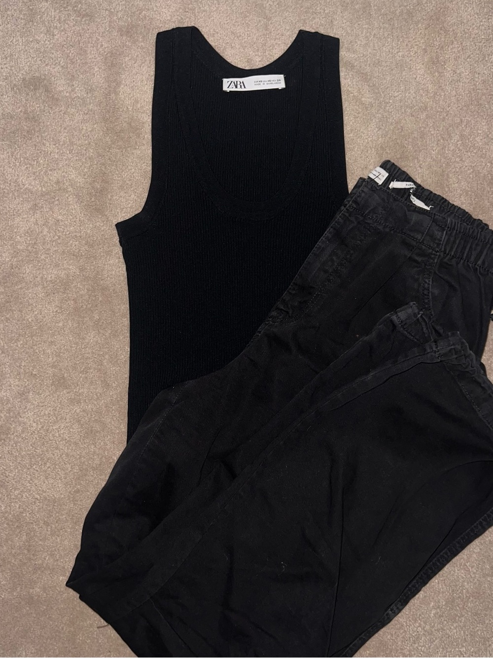 Bershka Black Parachute Pants Size S